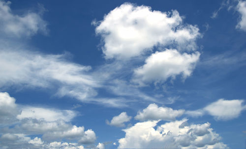 Low angle view of clouds in sky