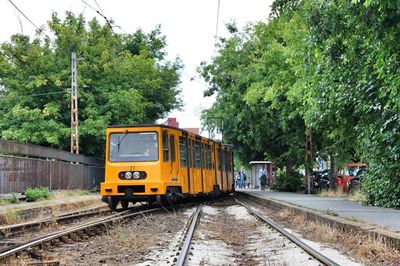 Train at railroad station platform