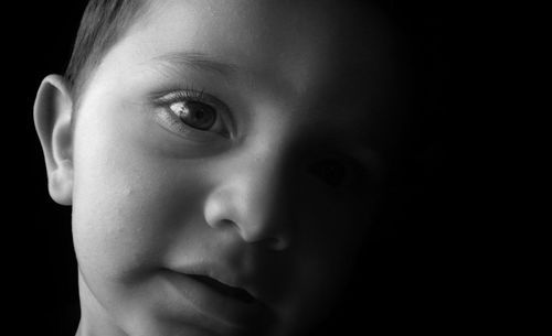 Close-up portrait of cute baby