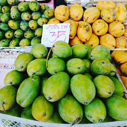 Fruits for sale at market stall