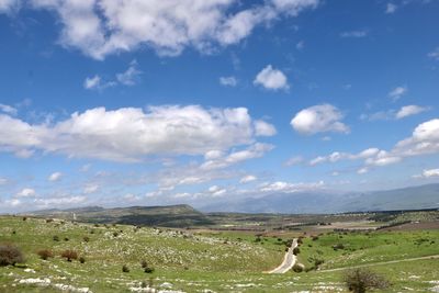 Scenic view of landscape against sky