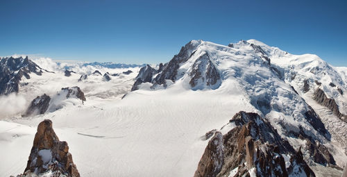 Scenic view of snowcapped mountains 