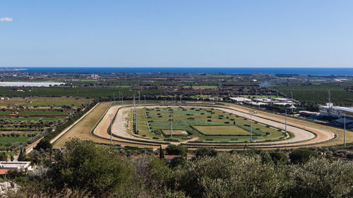 View from the top of the sicilian racecourse