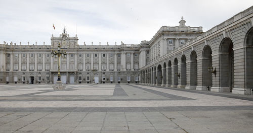 View of royal palace in madrid, spain