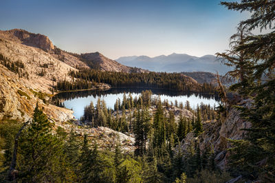 Scenic view of lake in yosemite valley