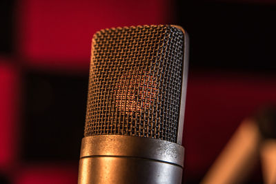 Close-up of microphone