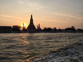 View of cathedral at sunset