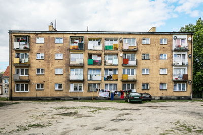 Residential buildings against sky