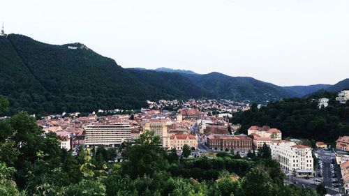 High angle view of city