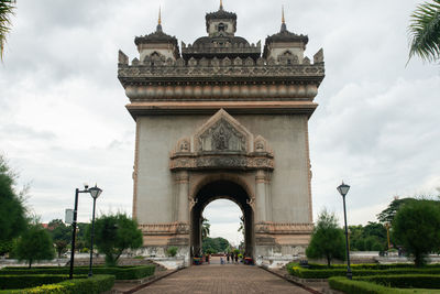 Low angle view of historical building