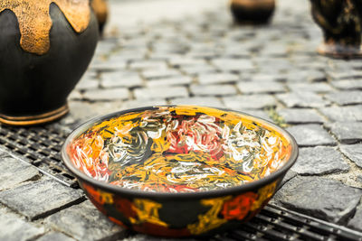 Traditional romanian handmade ceramics market at the potters fair from sibiu, romania