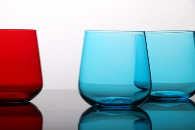 Close-up of empty glass on table