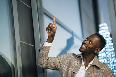 Man looking at camera