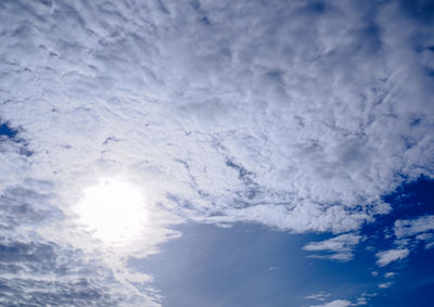 Low angle view of clouds in sky