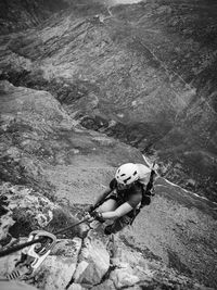 View of train on road