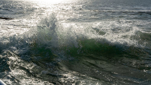 Water splashing in sea