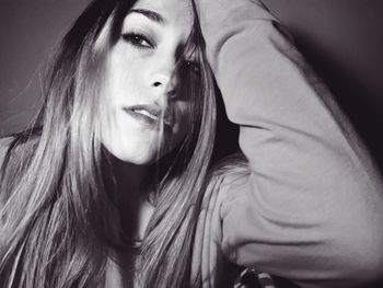 Close-up portrait of young woman