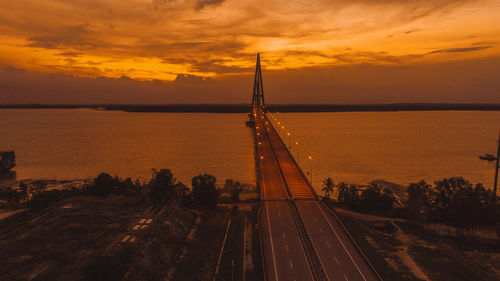 Sunset at sungai johor bridge