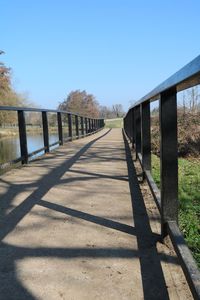 View of bridge against clear sky