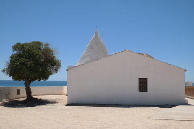 Built structure against clear blue sky