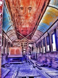 Interior of abandoned building