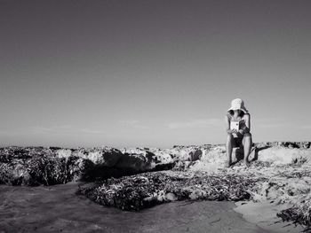 Woman standing on landscape