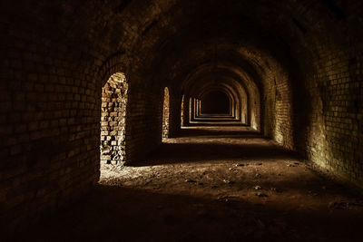 Empty corridor of old building