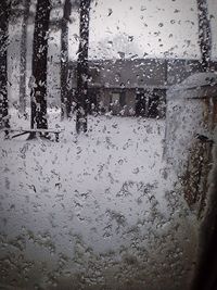 Rain drops on glass window