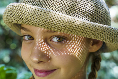 Close-up portrait of smiling girl