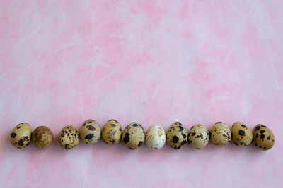 High angle view of candies on table