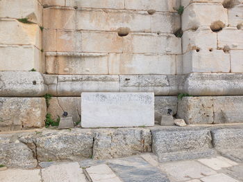 View of stone wall