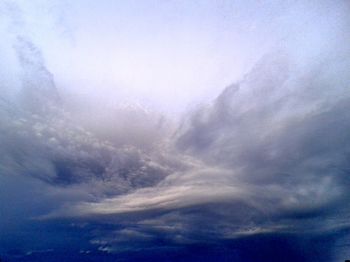 Low angle view of cloudy sky