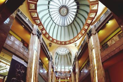 Low angle view of ceiling of building