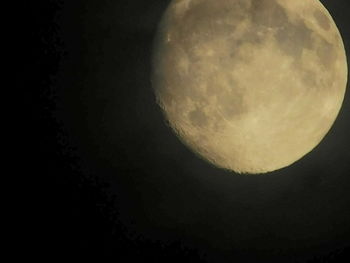 Low angle view of moon in sky