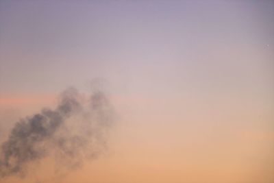 Low angle view of sky during sunset