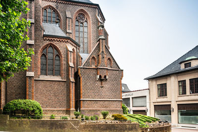 Low angle view of historic building against sky