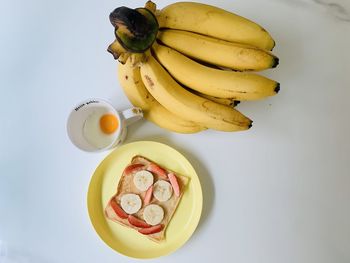 High angle view of fruits on table