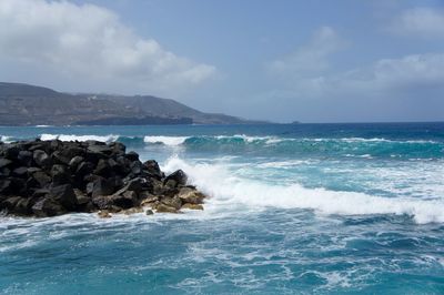 Scenic view of sea against sky