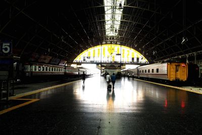 Train at railroad station