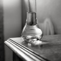 Close-up of water on table
