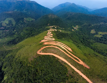 Scenic view of landscape against mountain