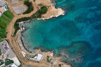 High angle view of swimming pool