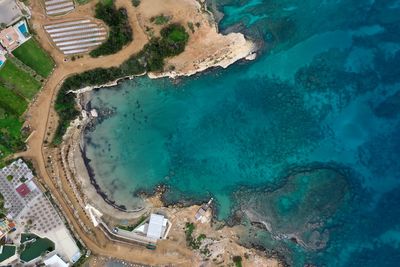 High angle view of swimming pool