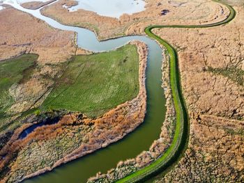 Aerial view of a river