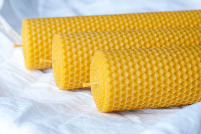 Close-up of yellow bread