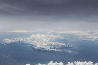 Aerial view of cloudscape