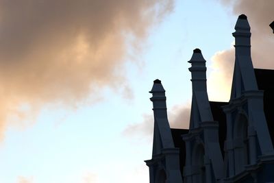 Low angle view of historic building against sky