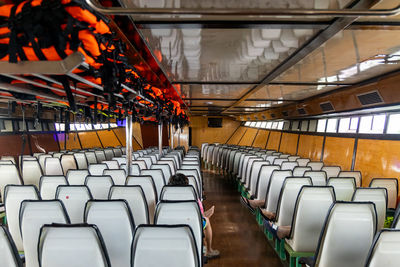 Empty seats in ferry boat