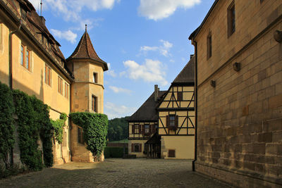 Medieval buildings against sky