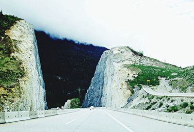 Road passing through mountains